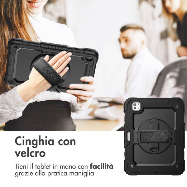 Accezz Cover Posteriore Resistente con tracolla Apple iPad Pro 11 (2025) M5 / (2024) M4 - Nero