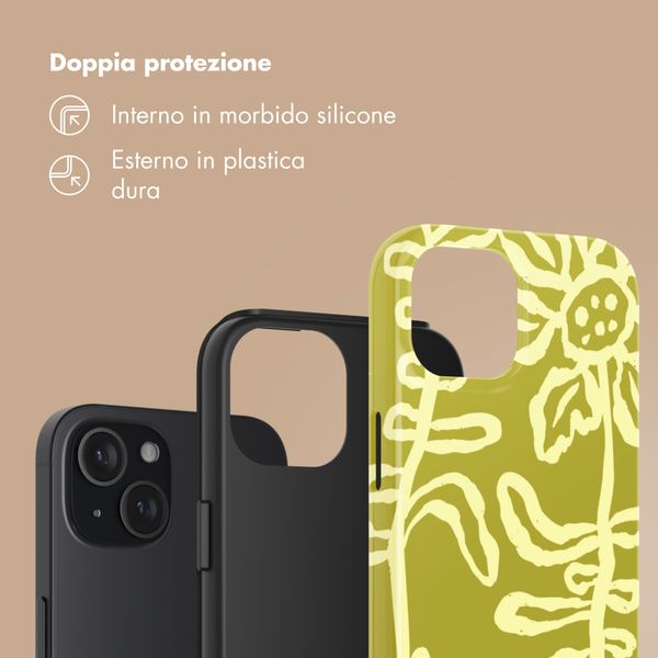 Selencia Cover Posteriore Vivid Apple iPhone 15 - Chalky Bloom