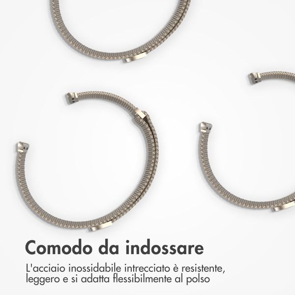 imoshion Cinturino milanese magnetico Apple Watch | 44/45/46/49 mm - Taglia S - Starlight