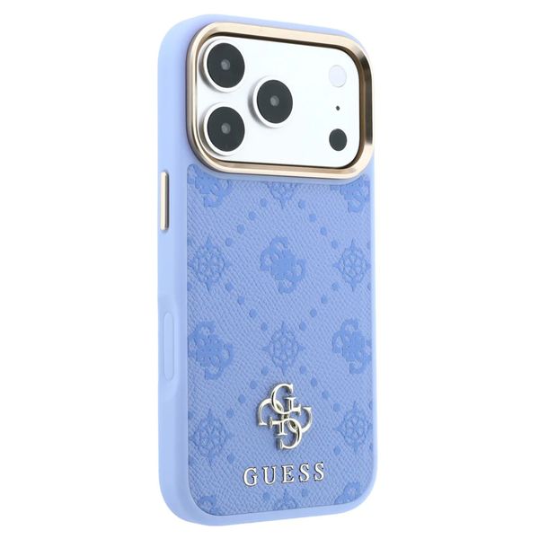 Guess Cover posteriore 4G Metal Logo MagSafe Apple iPhone 18 Pro / 17 Pro - Light Blue