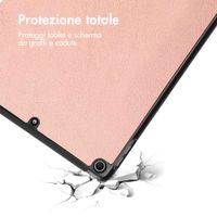imoshion Cover a libro Trifold Apple iPad 9 (2021) 10.2 pollici / iPad 8 (2020) 10.2 pollici / iPad 7 (2019) 10.2 pollici - Oro rosa