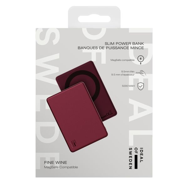 iDeal of Sweden MagSafe Powerbank Slim 5.000 mAh - Powerbank wireless - Fine Wine