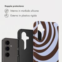 Selencia Cover Posteriore Vivid Samsung Galaxy S24 FE - Dream Swirl Chocolate