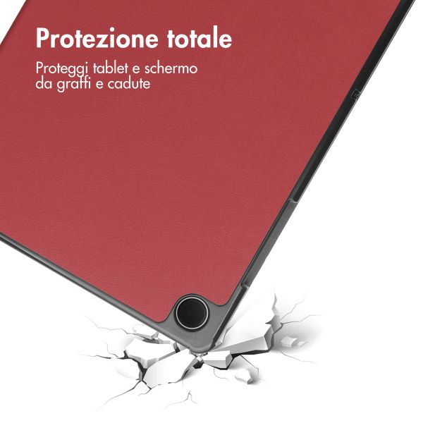 imoshion Cover a libro Trifold Samsung Galaxy Tab A9 Plus - Rosso