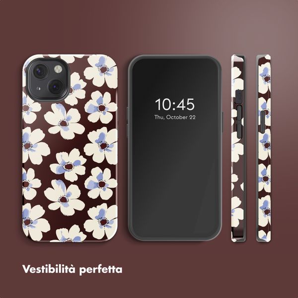 Selencia Cover posteriore Vivid con MagSafe Apple iPhone 13 - Choco Flower Pop