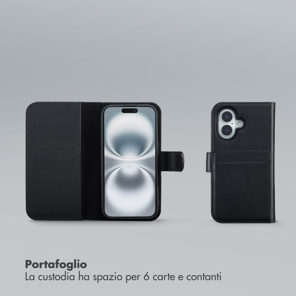 Selencia Libreria rimovibile Olyn con MagSafe Apple iPhone 16 - Nero