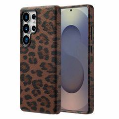 Selencia Cover Sabi Stampa pantera con MagSafe Samsung Galaxy S25 Ultra - Mocha Brown