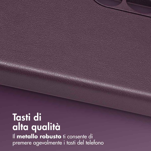 Accezz Cover in Pelle con MagSafe Samsung Galaxy S24 Plus - Heath Purple