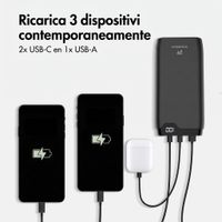 imoshion Powerbank - 27.000 mAh - Quick Charge e Power Delivery - 30W - Nero