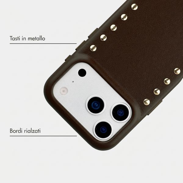 Selencia Cover posteriore Studs con MagSafe Apple iPhone 17 Pro - Cacao Crush