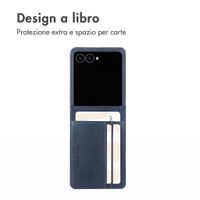 imoshion Cover a libro di Lusso Samsung Galaxy Z Flip 8 - Blu scuro