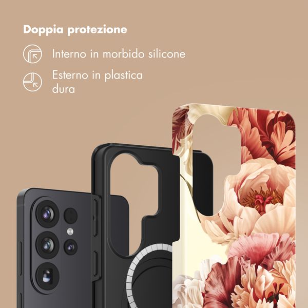 Selencia Cover posteriore Vivid con MagSafe Samsung Galaxy S26 Ultra - Vintage Peony
