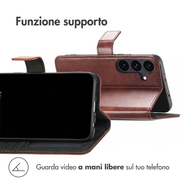 imoshion Cover a libro di Lusso Samsung Galaxy S26 FE - Marrone scuro