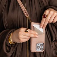 Selencia Cover per telefono Nova con cordino e portacarte Samsung Galaxy S25 / S24 - Dusty Rose