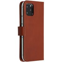 Selencia Cover a libro in vera pelle Apple iPhone 11 Pro - Marrone chiaro