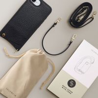 Selencia Cover per telefono Nova con cordino e portacarte Apple iPhone 17e / 16e - Nero