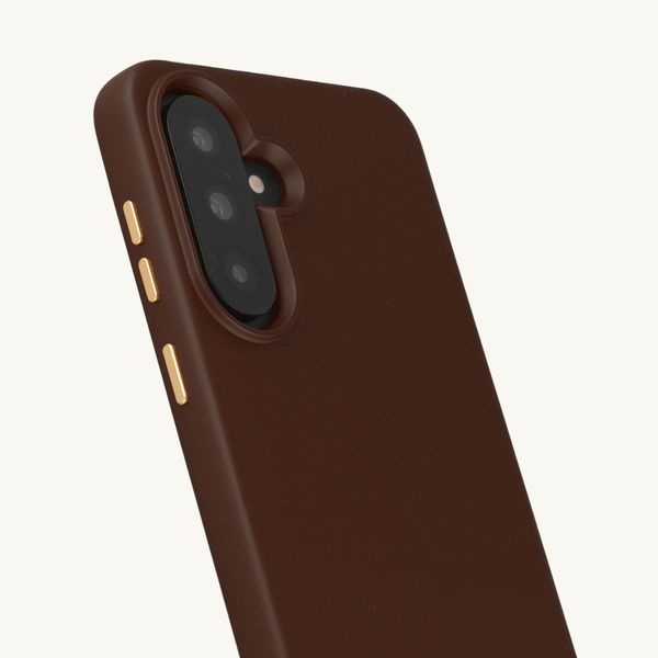 Selencia Cover posteriore Rivièra con MagSafe con ganci rimovibili Samsung Galaxy A37 (5G) - Choco Brown