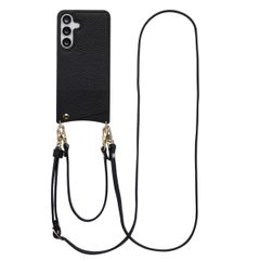 Selencia Cover per telefono Nova con cordino e portacarte Samsung Galaxy S25 FE - Nero