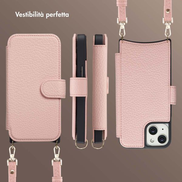 Selencia Cover Riva con MagSafe e cordino Apple iPhone 14 / 13 - Old Pink