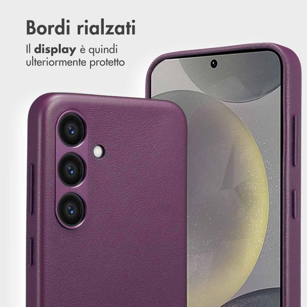 Accezz Cover in pelle 2 in 1 con MagSafe Samsung Galaxy S24 - Heath Purple