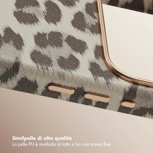 Selencia Cover Sabi Stampa pantera con MagSafe Apple iPhone 17 Pro - Soft Ivory