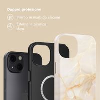 Selencia Cover posteriore Vivid con MagSafe Apple iPhone 13 - Golden Beige Marble