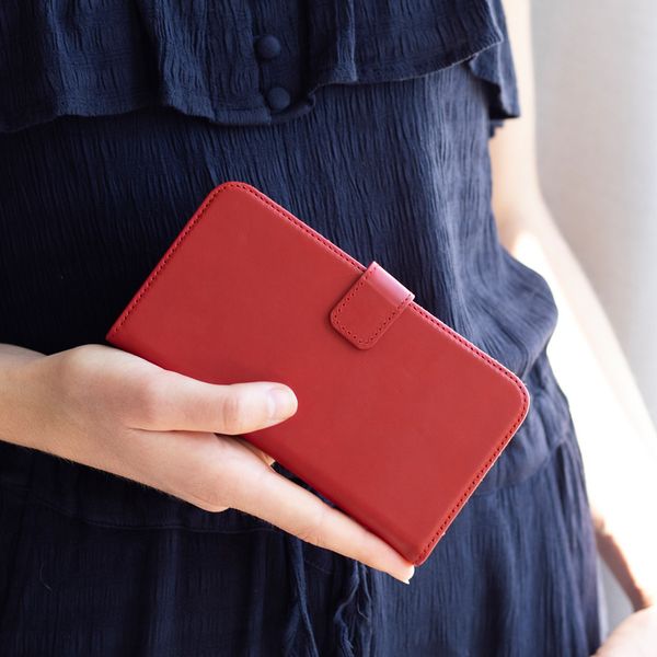 Selencia Cover a libro in vera pelle Apple iPhone 12 Mini - Rosso