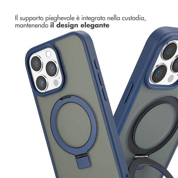 Accezz Cover con anello e supporto con MagSafe Apple iPhone 16 Pro Max - Blu