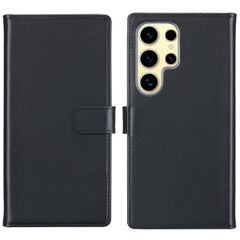 Selencia Cover a libro in vera pelle Samsung Galaxy S25 Ultra - Nero
