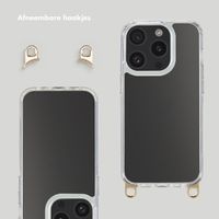 Selencia Cover trasparente con ganci + laccetto da polso Lova Apple iPhone 15 Pro - Mocha Brown