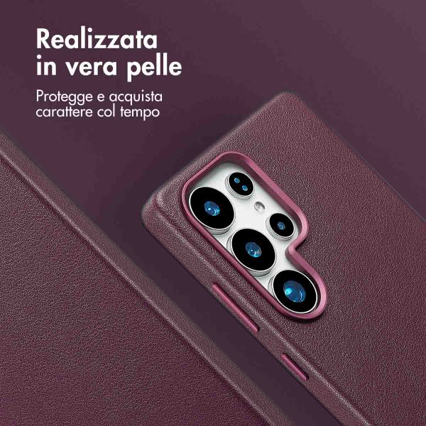 Accezz Cover in Pelle con MagSafe Samsung Galaxy S25 Ultra - Heath Purple