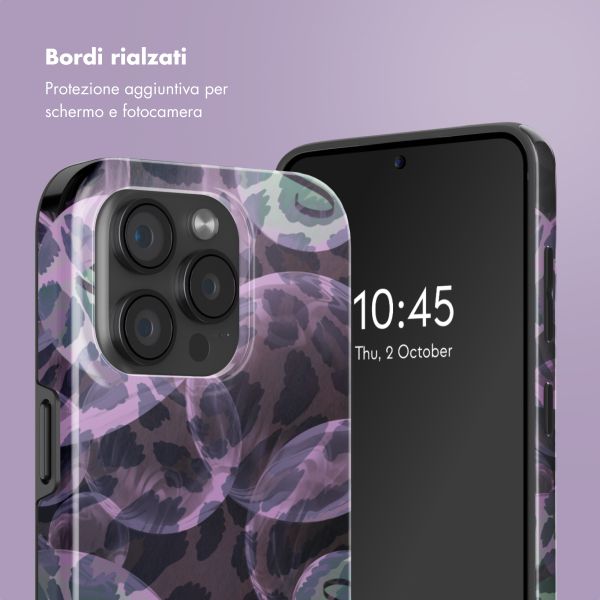 Selencia Cover posteriore Vivid con MagSafe Apple iPhone 15 Pro - Leo Bubble Green
