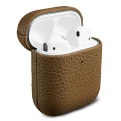 Accezz Cover in vera pelle  Apple Airpods 1 / 2 - Taupe