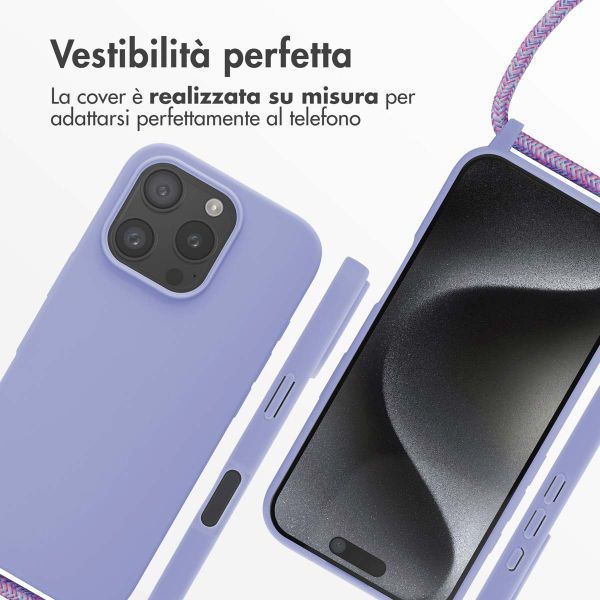 imoshion Cover in Silicone con Cordino Apple iPhone 16 Pro - Viola