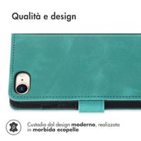 imoshion Cover a libro con Cordino Apple iPhone SE (2022 / 2020) / 8 / 7 - Turchese