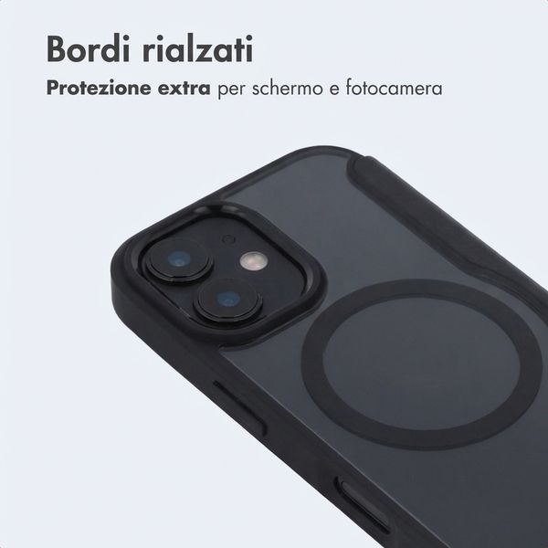 imoshion Bookcase trasparente con MagSafe Apple iPhone 16 - Nero