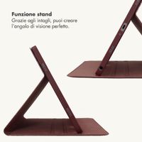 Selencia Custodia a libro Croco Samsung Galaxy Tab A11 Plus / A9 Plus - Burgundy