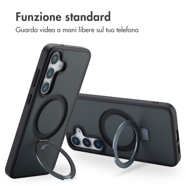 Accezz Cover con anello e supporto con MagSafe Samsung Galaxy S25 Plus - Nero