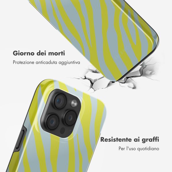 Selencia Cover posteriore Vivid con MagSafe Apple iPhone 15 Pro - Zebra Winter Sky Titanium Yellow