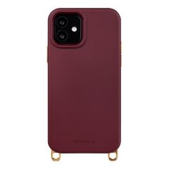 Selencia Cover posteriore Rivièra con MagSafe con ganci rimovibili iPhone 12 / 12 Pro - Bold Burgundy