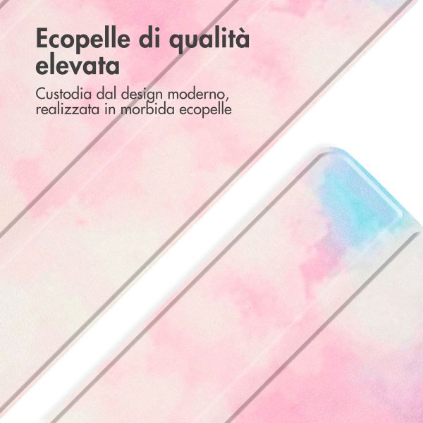 imoshion Cover Trifold Design Apple iPad 9 (2021) 10.2 pollici / iPad 8 (2020) 10.2 pollici / iPad 7 (2019) 10.2 pollici - Sky