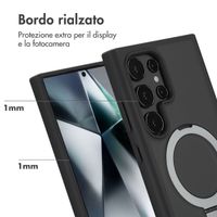 Accezz Cover con anello e supporto con MagSafe Samsung Galaxy S24 Ultra - Nero