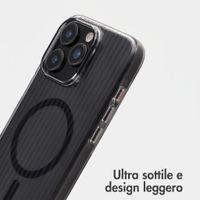 Accezz Cover Lite con MagSafe | Fluted | Apple iPhone 16 Pro - Nero