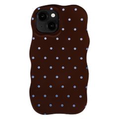Selencia Cover Vivid Wavy con MagSafe Apple iPhone 14 / 13 - Happy Dots Chocolate