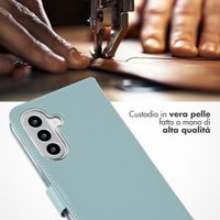 Selencia Cover a libro in vera pelle Samsung Galaxy A26 - Air Blue
