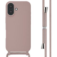 imoshion Cover in Silicone con Cordino Apple iPhone 16 - Sand Pink