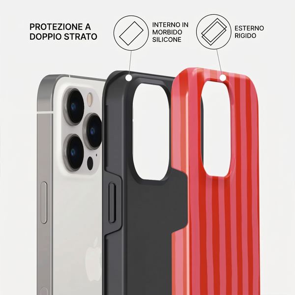 Burga Cover Posteriore Resistente con MagSafe Apple iPhone 13 Pro - Pomegranate