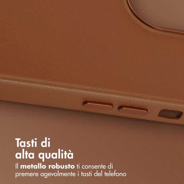 Accezz Cover in Pelle con MagSafe Apple iPhone 13 Pro - Sienna Brown