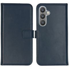 Selencia Cover a libro in vera pelle Samsung Galaxy S24 Plus - Blu scuro