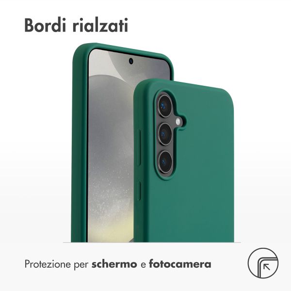 Accezz Cover in silicone liquido con MagSafe Samsung Galaxy S24 FE - Forest Green